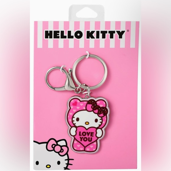 Hello Kitty Accessories - New Hello Kitty Pink Love You Keychain